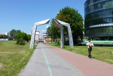 A new bike lane in Bratislava